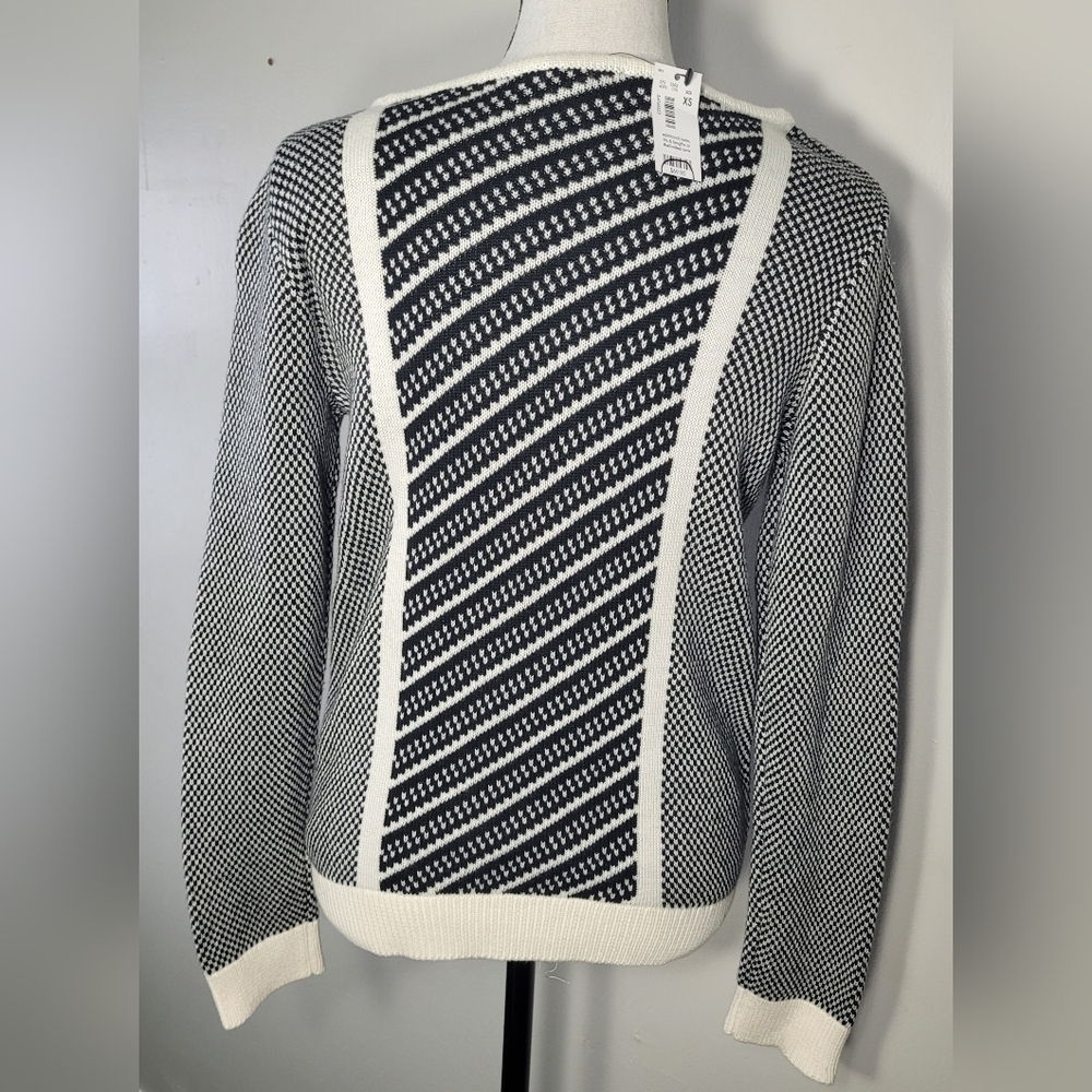 The Limited black & white striped sweater XS NWT - Picture 2 of 3